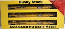 A Line  HO Scale Husky Stack Container Cars TTX  #56192, 56235, 56346 