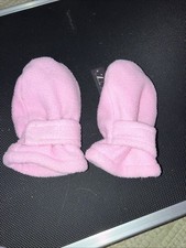 Kids Small Mittens Pink Soft Inside.. thumbless