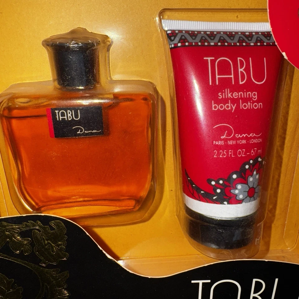 Juego de regalo navideño tabú vintage nuevo 2 piezas - 2 OZ colonia y loción de 2,25 OZ muy raro Foto 2 de 4
