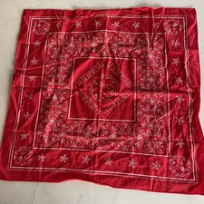 Ruger Red  White Bandana Phoenix/Star/Western Americana 26 x 25 Vintage