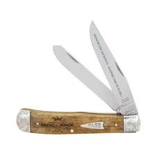 Case xx Trapper Medal of Honor Antique Bone Pocket Knife Stainless