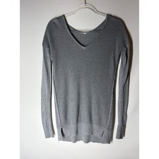 Lululemon The Sweater Life Light Gray Long Sleeve Waffle Knit Sweater Size 2