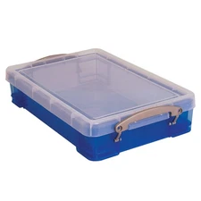 Really Useful Box Plastic Storage Box, 4 Liters, 14 1/2 x 10 1/4 x 3 1/4, Transp
