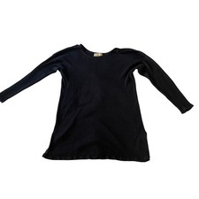 Express Ribbed Knit Sweater Dress Bodycon Long Sleeve Black L