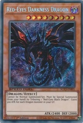Red-Eyes Darkness Dragon - SGX3-ENB01 - Secret Rare - 1st Edition Near Mint Yugi