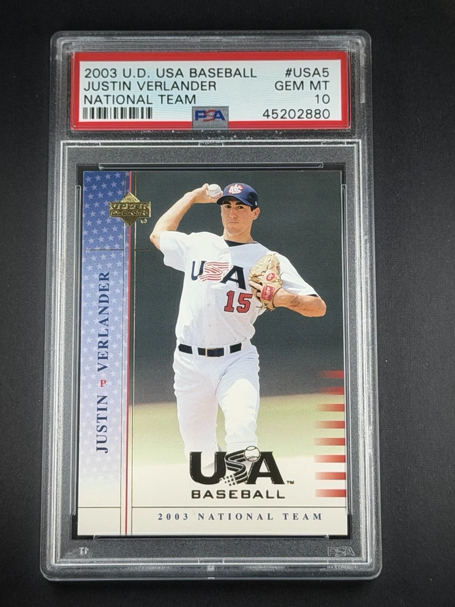 Justin Verlander Professional Sports Authenticator (PSA) Baseball