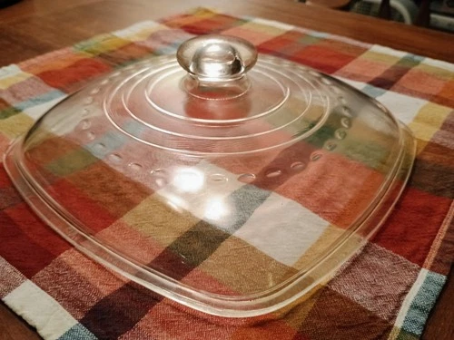 Vintage Wagner Ware Square Glass Lid C18 For Cast Iron Skillet