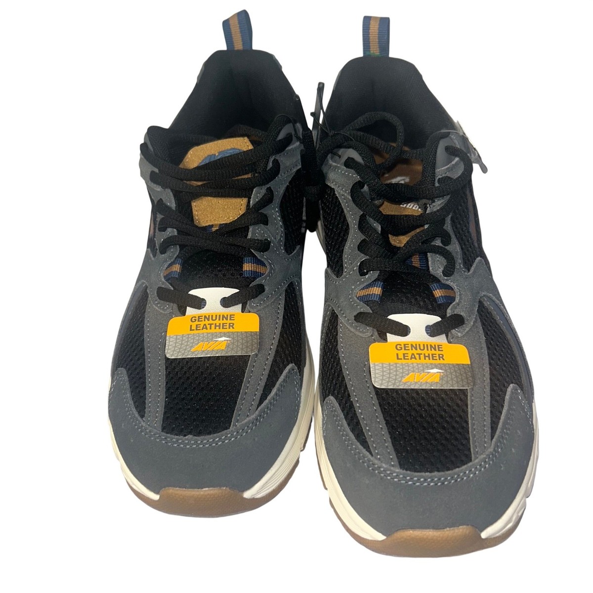 Avia 5000 SDE Mens Sneakers Grey Black Leather Mesh  display picture 1