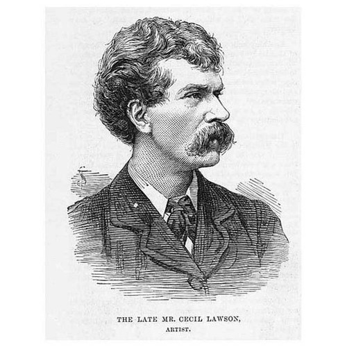 CECIL LAWSON English Landscape Painter - Antique Print 1882