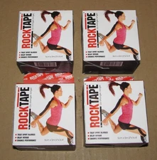 Rock Tape Original 2" x 16.4' Water Resistant Kinesiology Tape Red New Lot of 4