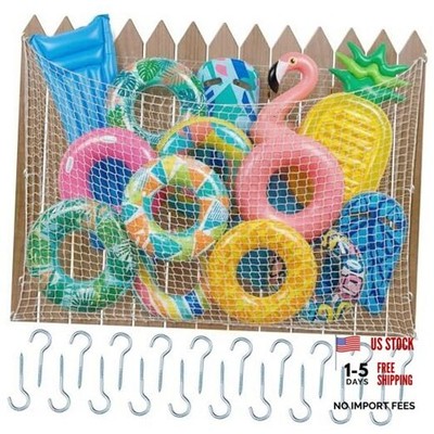 /2/4 Pcs Pool Float Storage Net Bag Various Sizes Adjustable 87 x 55'' 1 White