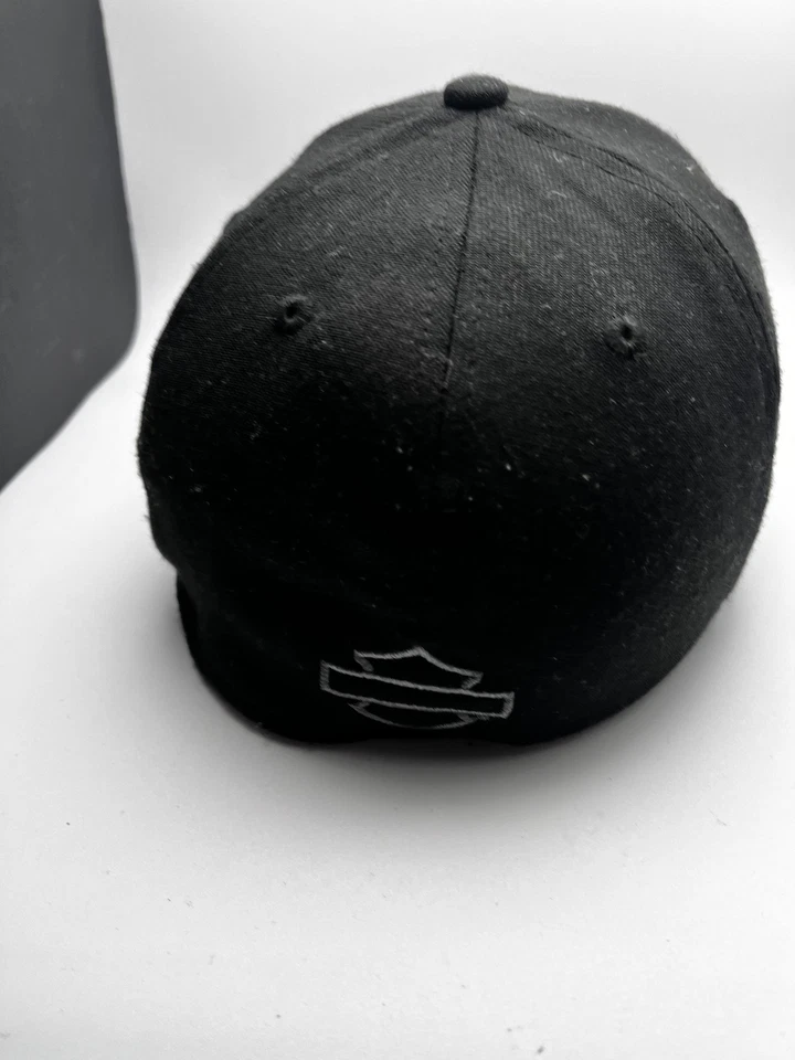 Gorra Harley-Davidson ajustada para hombre grande negra barra escudo New Era 39THIRTY Foto 4 de 4