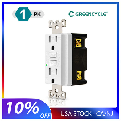 GFCI GFI Outlet 15Amp TR WR Ground Fault Circuit Interrupter Electric Receptacle