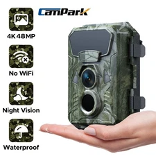 Campark UHD 4K Wildlife Trail Camera 48MP Hunting Cam No Glow Night Vision IP66