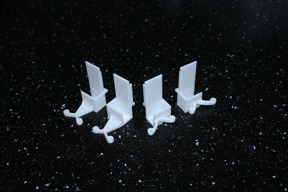 KIT GUIDES RAILS LONG + SHORT CUPBOARDS SHAPE / OPTIMUM SLIDING DOOR WHITE A +B  - Image 3 of 4