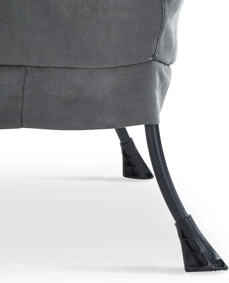 Silla moderna de acento suave con sillón otomano para sala de estar sofá perezoso con respaldo alto Foto 4 de 4