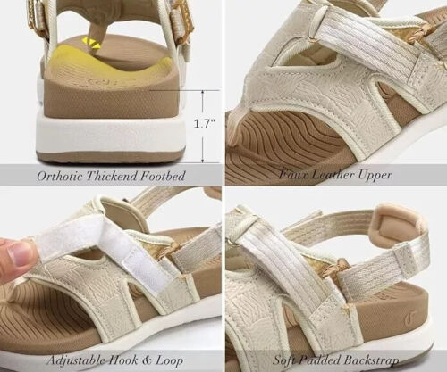 Arch Support Thong Sandals Casual Outdoor Beach Shoes Flip Flops Sliders Size 5 - Picture 4 of 6