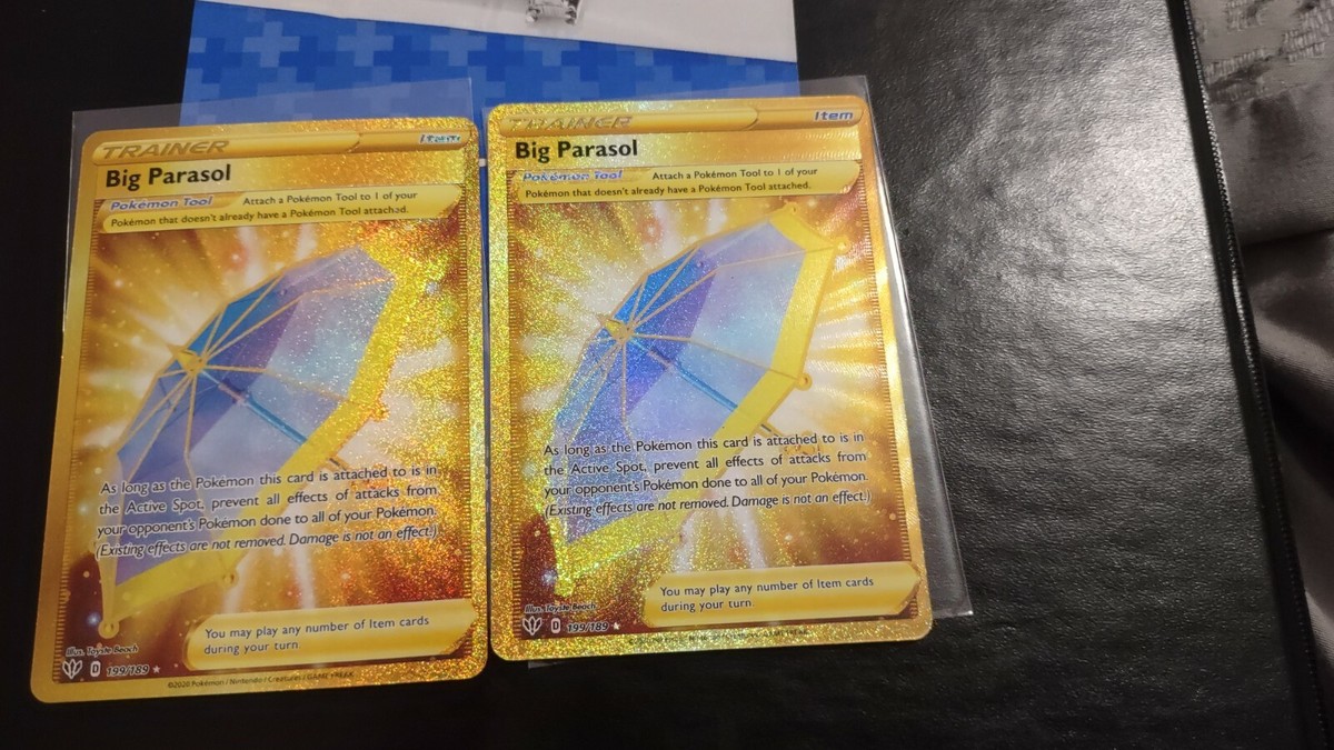 Big Parasol 199/189 Darkness Ablaze NM Full Art Gold Secret Rare Pokemon Card Big Parasol 199/189 Darkness Ablaze NM Full Art Gold Secret Rare Pokemon Card