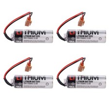 4Pcs Toshiba ER17500V 3.6V PLC Battery, Digital Control Battery Brown Plug
