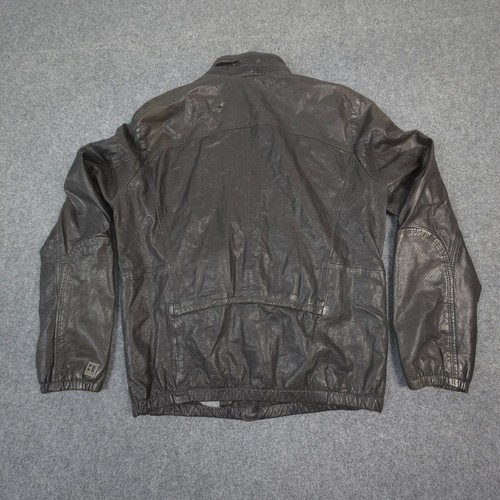Hugo Boss Jacket Mens MEDIUM Black Bomber Lamb Leather Long Sleeve Size M / 38 - Picture 6 of 10