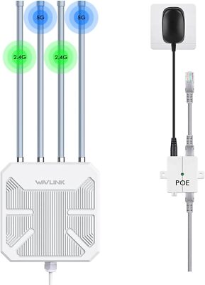WAVLINK AERIAL HD6 AX1800 WiFi 6 Outdoor Repeater Dual-Band Mesh-WLAN Verstärker