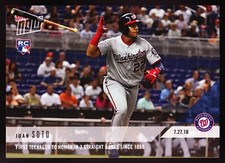 Juan Soto National 1st Teen Since Jimmy Sheckard HR 3 Games 2018 Topps NOW #510