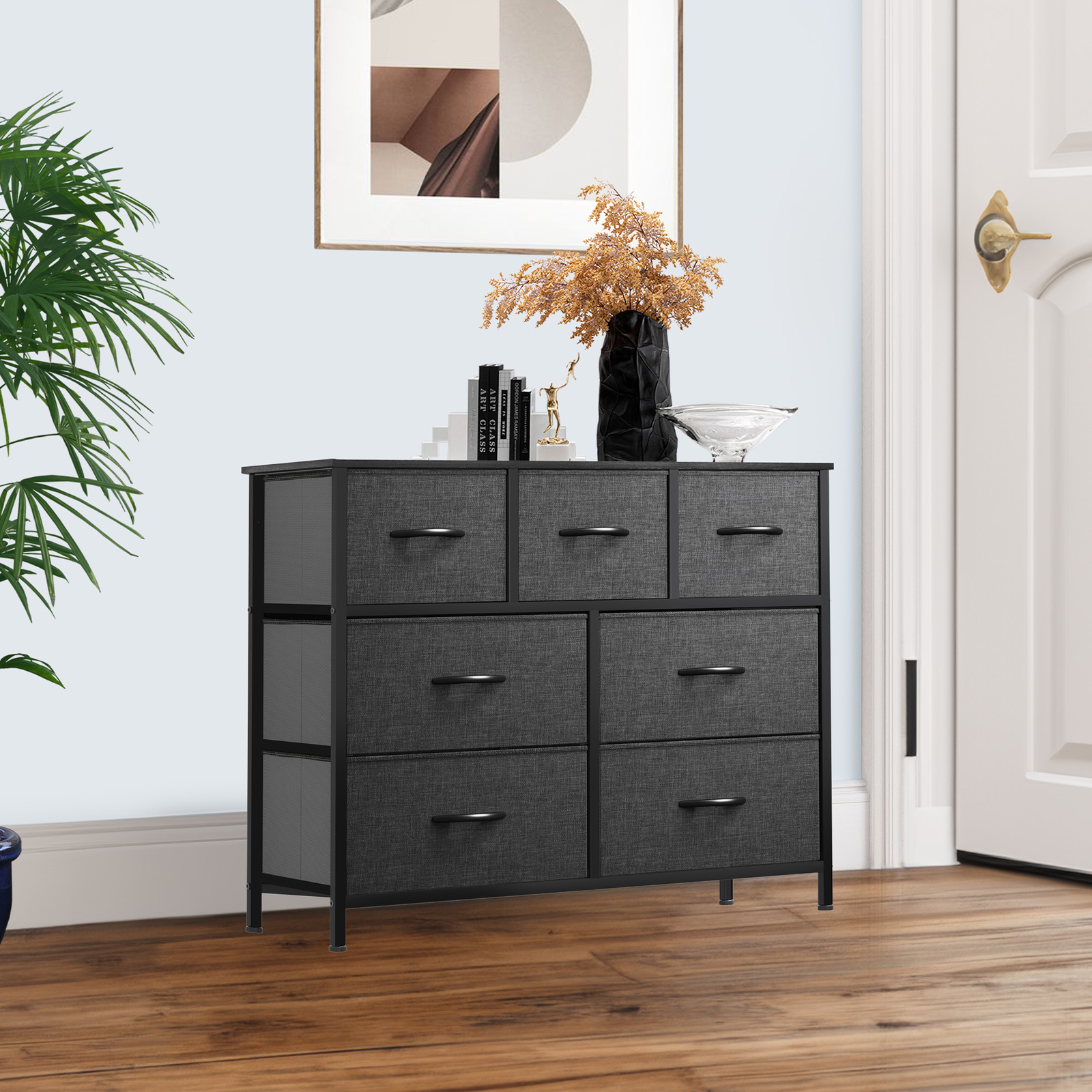 Dresser Tower 7 Drawers Storage, Bedroom Hallway Entryway Closet Chest Drawers