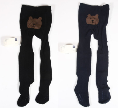Baby Gap Bear Bottom Cable-Knit Tights black,navy Size 2-3 years, 4-5 years