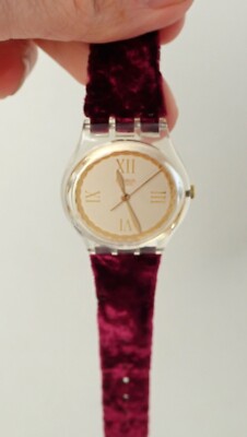 *Vintage* 1994 Swatch Maroon Timepiece Vintage* 1994 Swatch Maroon Timepiece main image 2