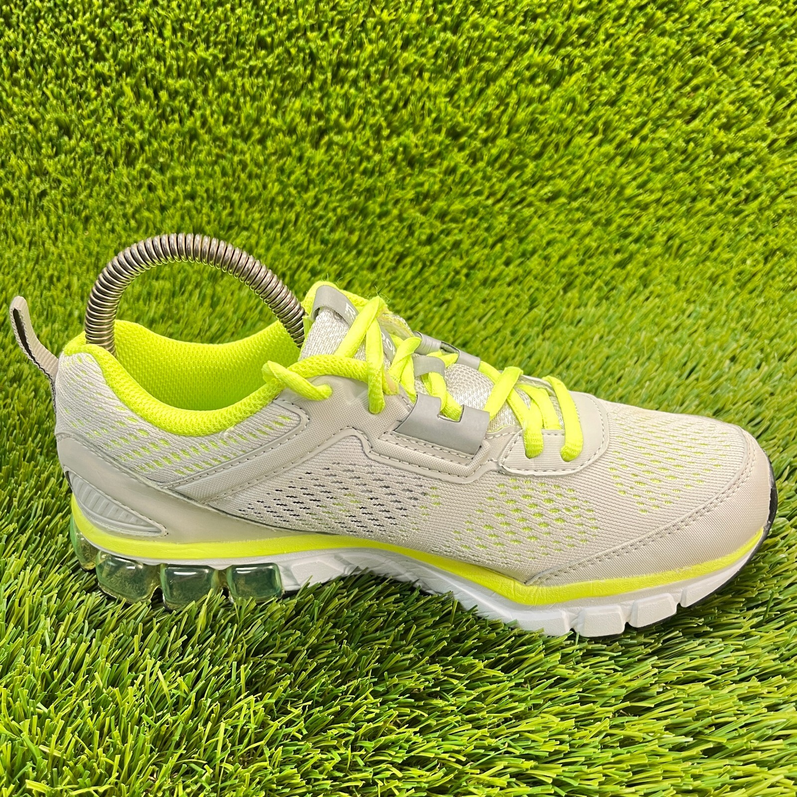 Reebok Fitframe Womens Size 6.5 Gray Volt Walking Running Shoes Sneakers thumbnail 4