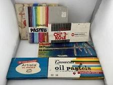 Vintage Oil Pastels-multiple Brands- Used X 6