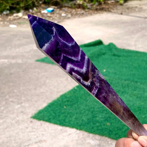 223G Natural Amethyst Quartz Crystal Single Tip Termination Wand Point Healing - 第 14/23 張圖片