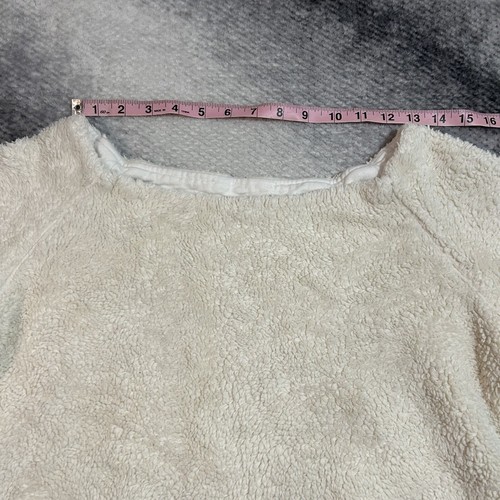 Hard Tail Women's Teddy Cropped 100% Cotton Sweatshirt Cream Medium - Picture 6 of 9