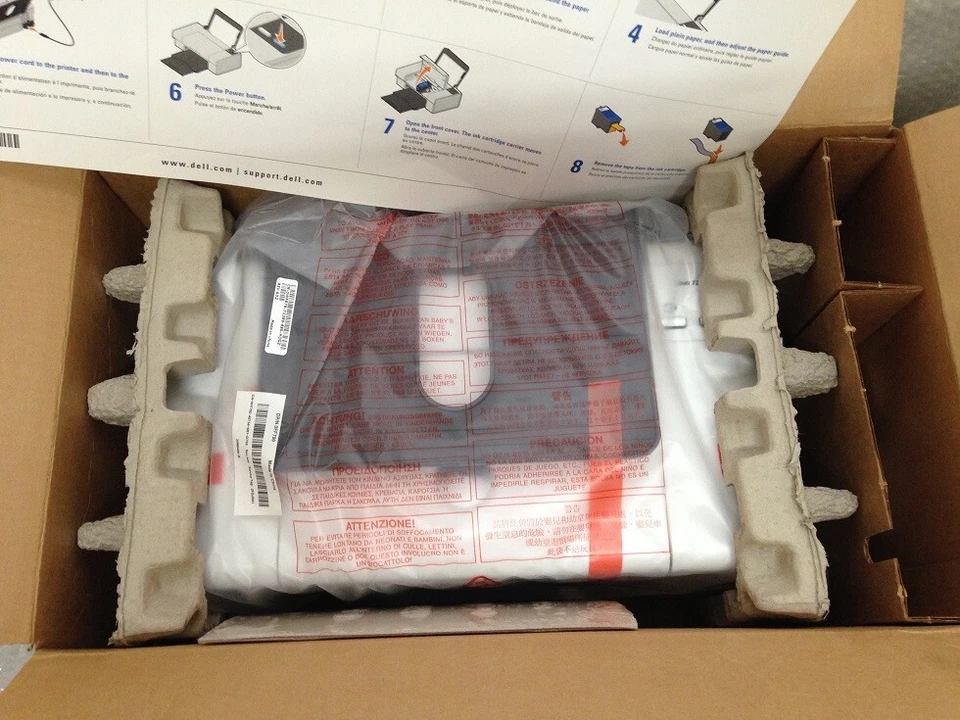 Dell 725 Personal Inkjet Printer, White, New Open Box - Image 3 of 4