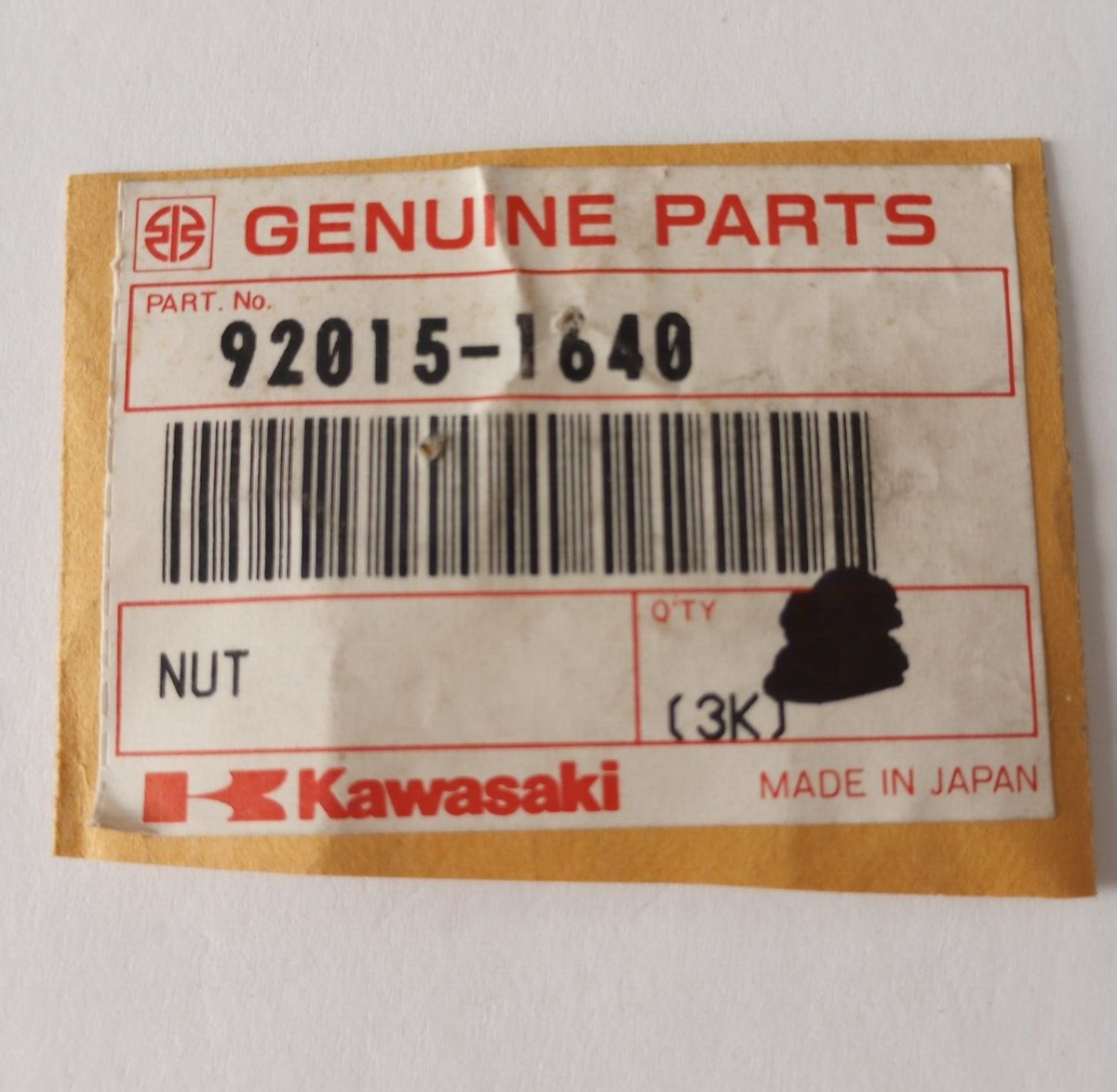 ののの Kawasaki ZX750, ZX900,ZX1100 Well Nut 5MM NOS 92015-1640 (L