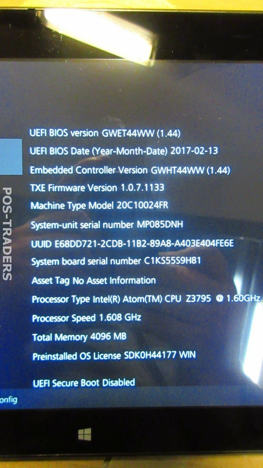 LENOVO ThinkPad 10 10,1" WUXGA Multitouch 4GB DDR3 128GB 20C10024FR - INCL PSU - Bild 3 von 4