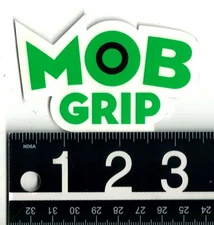 Mob Grip Sticker 3.25 in x 2.1 in Green/Black/Clear Skateboard Decal