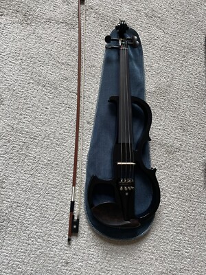Cecilio Electric Violin - Sparkly Black 4/4 Full-Size Violin W