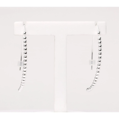 LeCalla Sterling Silber Ohrringe - Elegante Tropfen-Form Band-Ohrringe Im Italian Design