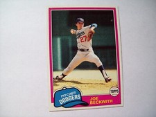 Joe Beckwith Los Angeles Dodgers MLB BASEBALL 1981 Topps #231