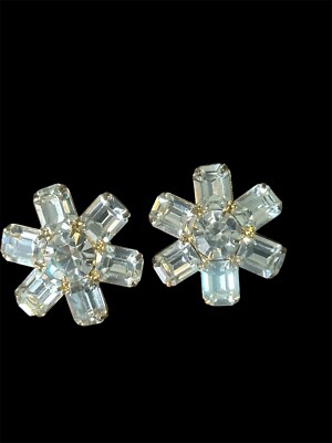 Vtg TRIFARI Sparkling Earrings-Mint Condition