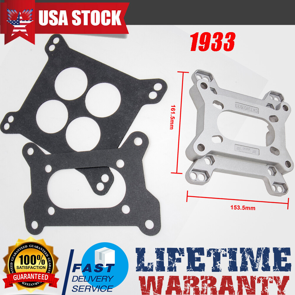 1933 2-Barrel To 4-Barrel Carb Carburetor Adapter 2bbl-4bbl Kit For Square Bore - Foto 10