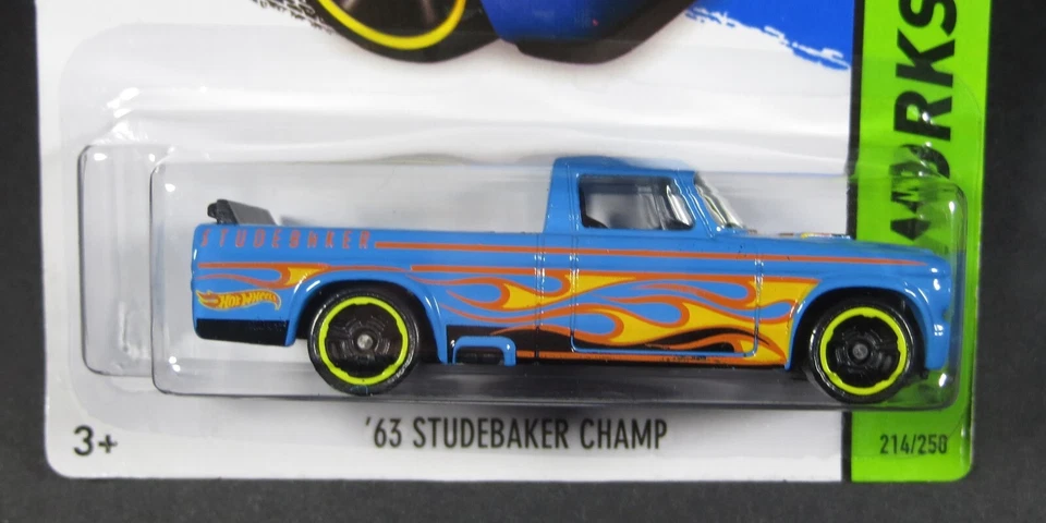 Hot Wheels Blue '63 Studebaker Champ Heat Fleet #214 HW8-031924 2015 Foto 2 de 4