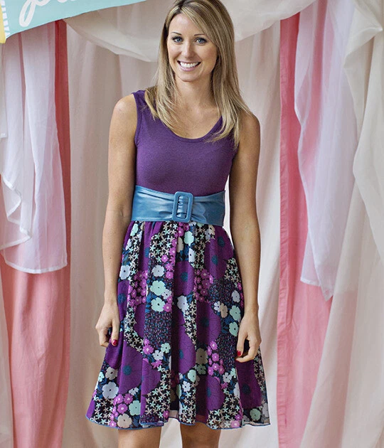 Matilda jane womens purple dress clearance