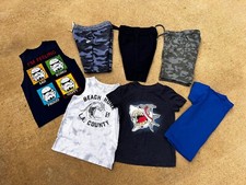 Carter  s Cat  Jack Crazy 8 Boys Sz 4/5 4 5 Shirts Shorts Lot Of 7