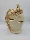 McCoy Pottery Bird Of Paradise Peacock Strawberry Planter Vase 1940’s USA