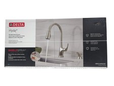 Delta Hyde Pull Down Sprayer Kitchen Faucet w/ ShieldSpray, Spotshield Stainless