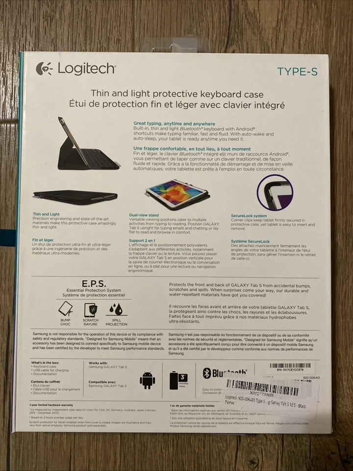 Logitech Type-S for Samsung Galaxy Tab S 10.5 Thin Protective Keyboard Case - Image 2 of 4