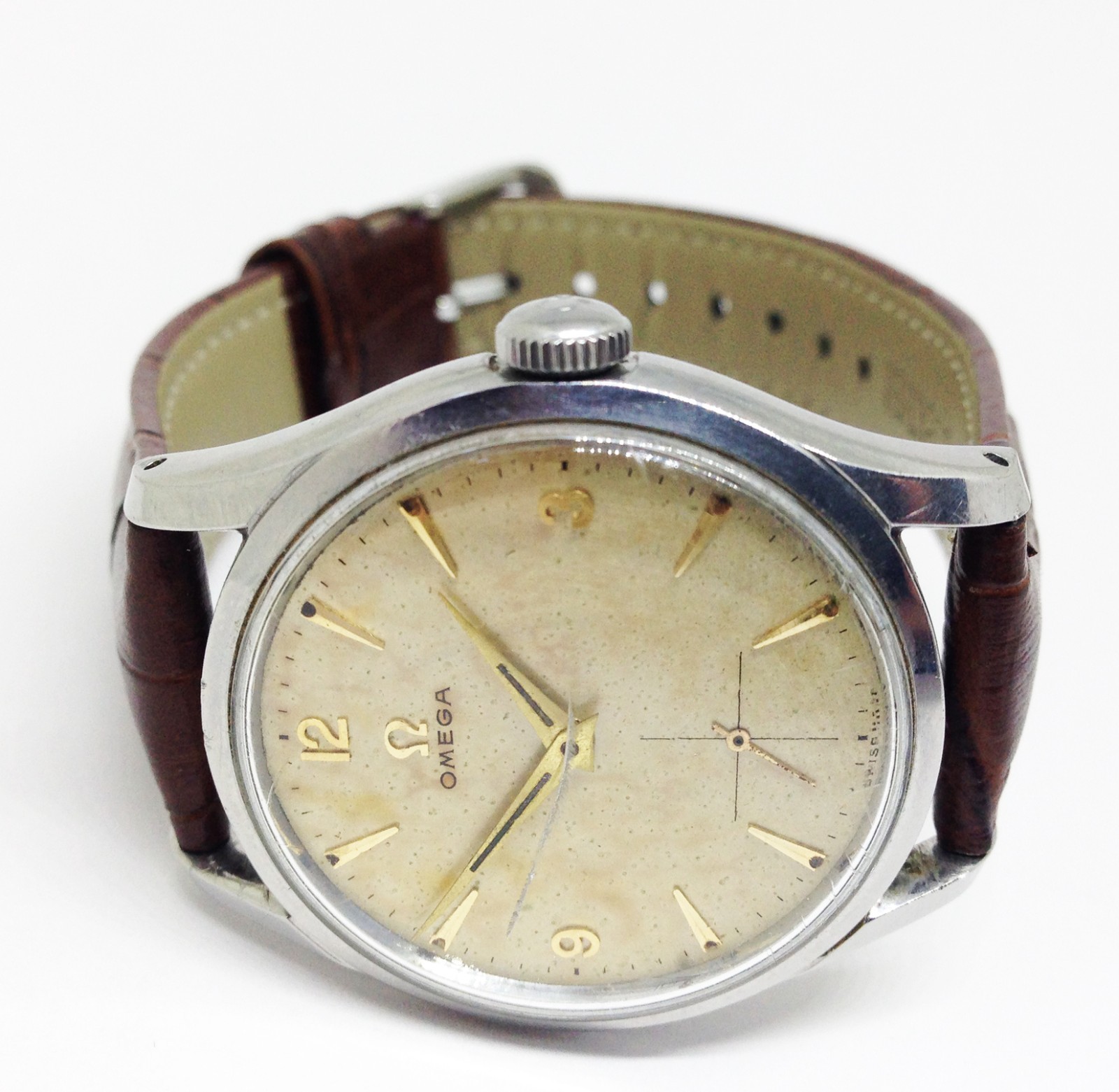 OMEGA Mechanical Watch. Ivory Dial. Small Seconds. 35mm Case. Cal 266. Men`s. image 5