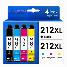 212XL Ink Cartridges 4Pack for XP-4100 XP-4105 WF-2830 WF-2850 Replacement